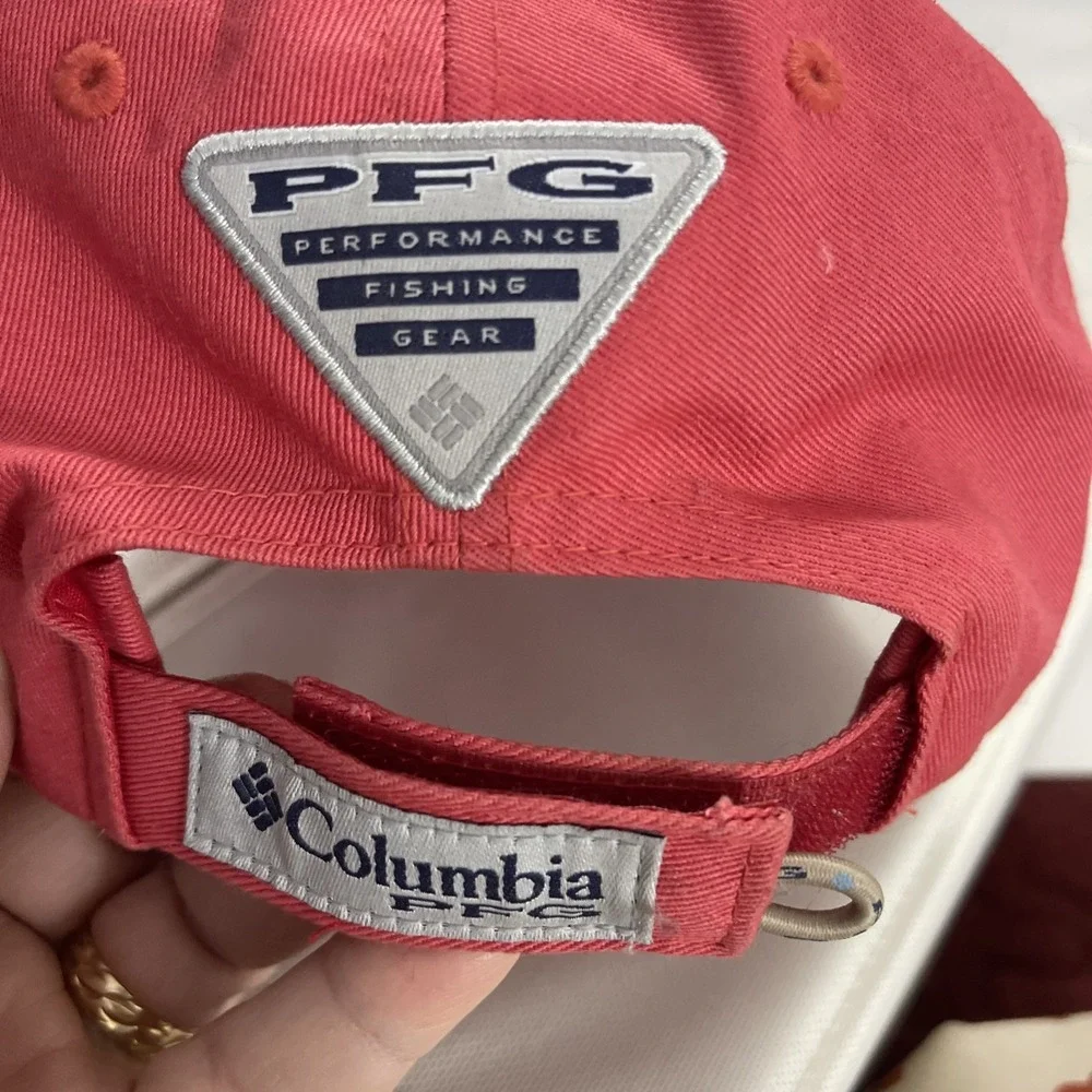 Columbia Sportswear‎ Fishing Baseball Cap Hat peach. Cotton Strapback One Size